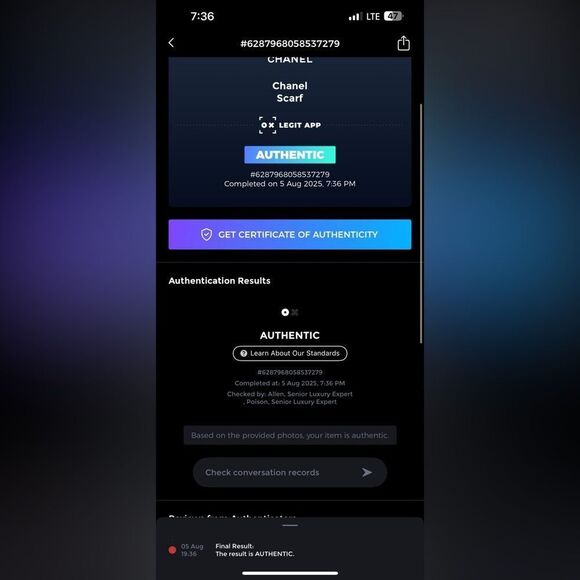 CHANEL Authentic Scarf - Picture 2 of 3